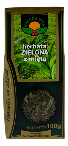 Herbata zielona z miętą 100g NATURA WITA