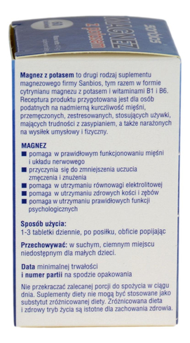 Magnez z potasem 60 tabletek SANBIOS