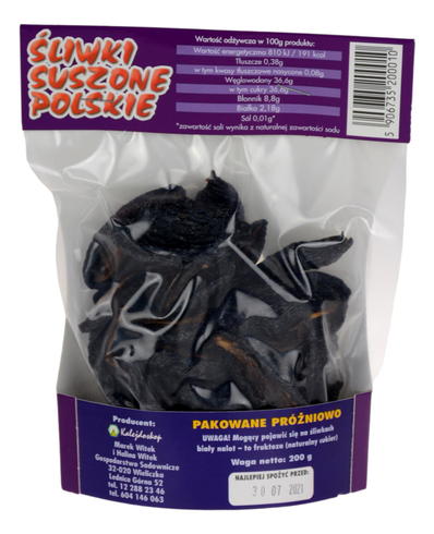 Śliwki suszone POLSKIE (Bez konserwantów) 200g