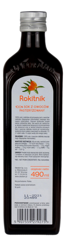 Sok z rokitnika 100% 490ml OLEOFARM