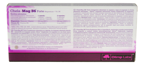 Chela-Mag B6 Forte 60 kapsułek OLIMP