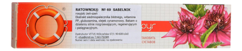 SABELNIK balsam na ból stawów, reumatyzm - Ratownik 69 - 50g DR RETTER