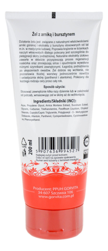 Żel z Arniką i Bursztynem na podrażnienia 200ml GORVITA