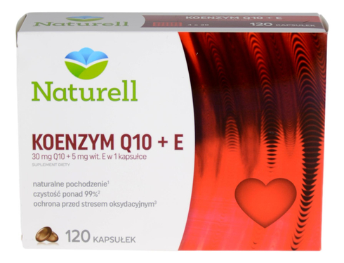 Koenzym Q10 + E - 120 kapsułek NATURELL