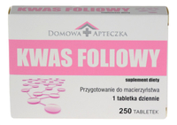 Kwas foliowy 250 tabletek DOMOWA APTECZKA