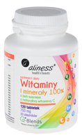 Witaminy i minerały 100% 120 tabl. ALINESS