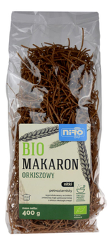 Makaron orkiszowy pełnoziarnisty nitki BIO 400g NIRO