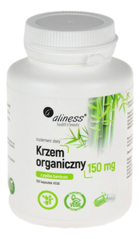 Krzem organiczny z pędów bambusa 150mg 100 kaps ALINESS