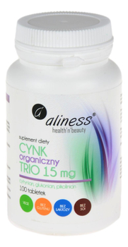 Cynk Organiczny Trio 15mg 100 tabl ALINESS