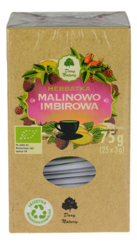 Herbatka malinowo imbirowa EKO 25x3g DARY NATURY
