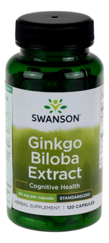 Ginkgo Biloba Ekstrakt 60mg - 120kaps SWANSON