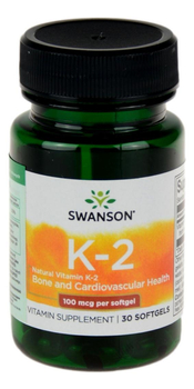 Witamina K-2 K2 MK-7 Naturalna 100mcg - 30 kaps SWANSON
