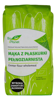 Mąka z płaskurki pelnoziarnista BIO 500g BIO PLANET