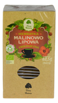 Herbatka Malinowo Lipowa EKO 25x2,5g DARY NATURY
