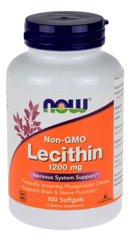 Lecytyna bez GMO 1200mg 100kaps. NOW