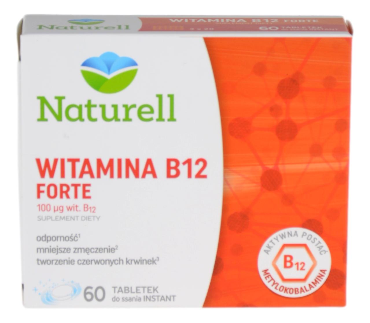 Witamina B12 Forte 60 Tabletek Do Ssania NATURELL | Witaminy I ...