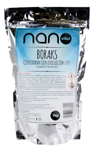 Boraks (czteroboran sodu dziesięciowodny) 1kg Nanovital