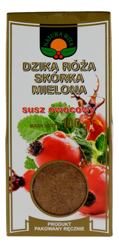 Dzika róża skórka mielona 100g NATURA WITA