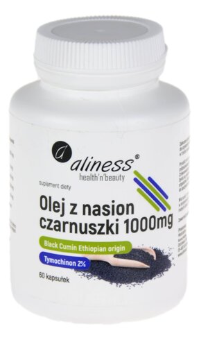 Olej z nasion czarnuszki 1000mg 60kaps ALINESS